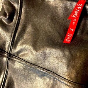 Spanx black Faux-leather leggings